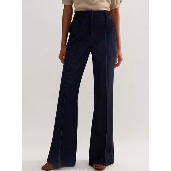 ME+EM Cotton Blend Denim Indigo Kick Flare Pant Size 6 US...